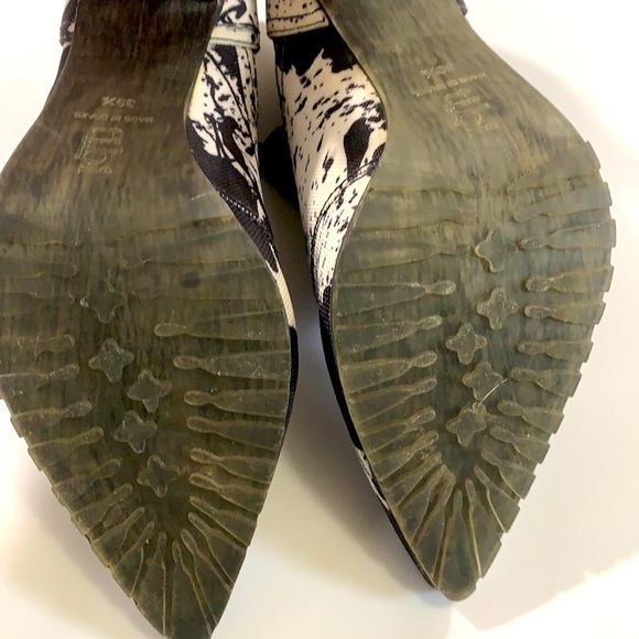 Tibi Black/white Spatter Print Ankle Booties size US 7 1/2 - Picture 6 of 8